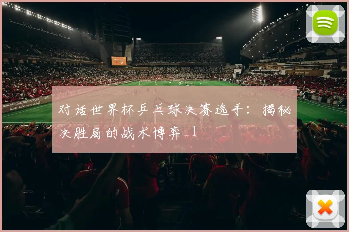 对话世界杯乒乓球决赛选手：揭秘决胜局的战术博弈_1